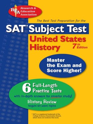 cover image of SAT United States History